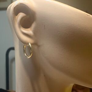 14 karat GOLD HOOPS EARRINGS SIGNED JCM JACMEL